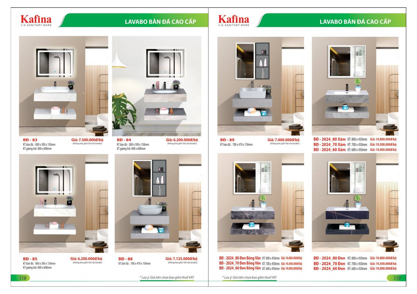 Thiết bị vệ sinh KAFINA Catalogue và Bảng giá mới nhất 2025 /Page 60